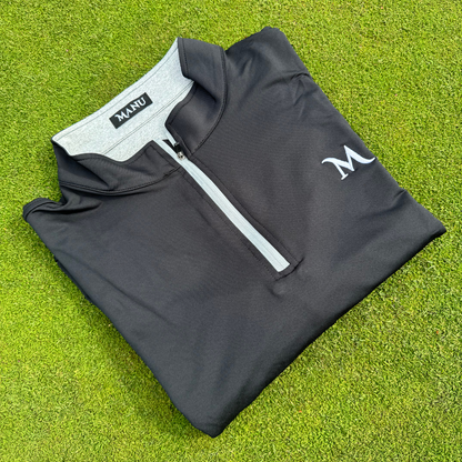 Lightweight Black 1/4 Zip Manu Pullover